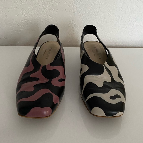 SOLD🏁Everlane handpainted square toe slingbacks - Picture 3 of 7